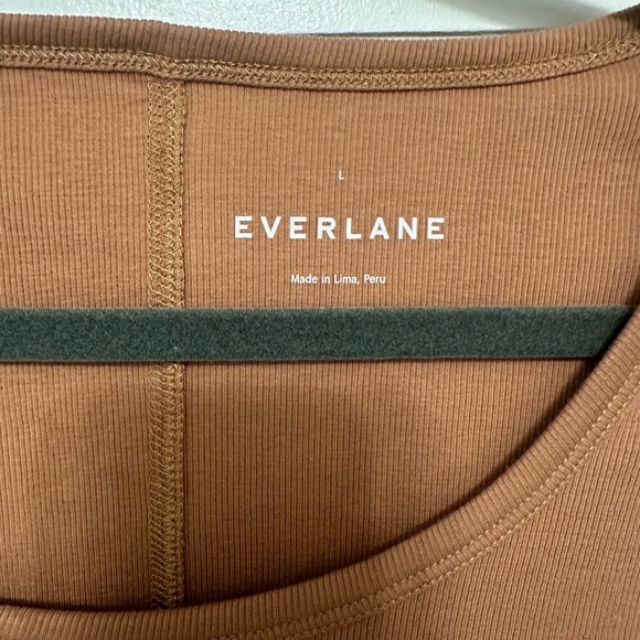 Everlane Pima Micro-Rib Scoop-Neck L - Picture 3 of 3